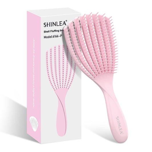 SHINLEA Detangler Brush for Curly Hair, Hairbrush for Wet Dry Thick Thin, Easily Brushes Through Curl Hair and Reduces Breakage