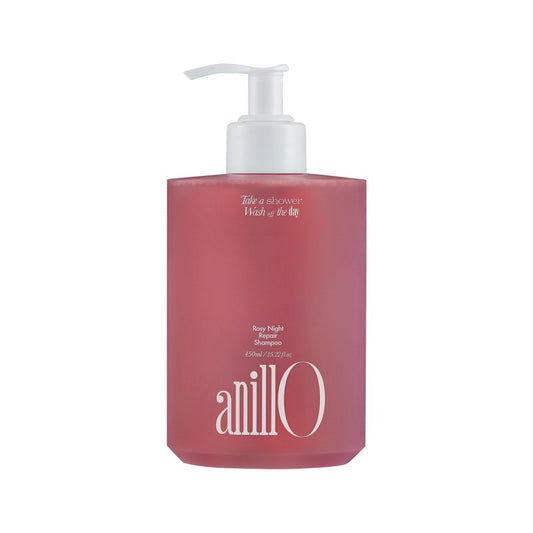 ANILLO Rosy Night Repair Shampoo – Anti-Dandruff & Damage Repair with Damask Rose Water & Ceramide – Color Safe, Silicone & Sulfate Free (15.22 fl. Oz)