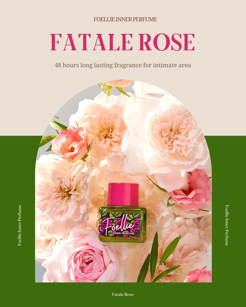 Foellie Fatale Rose Inner Perfume - Feminine Beauty & Underwear Sweet Wood Damask Tuber Rose Scents - Fragrance 5ml/0.169 fl.oz