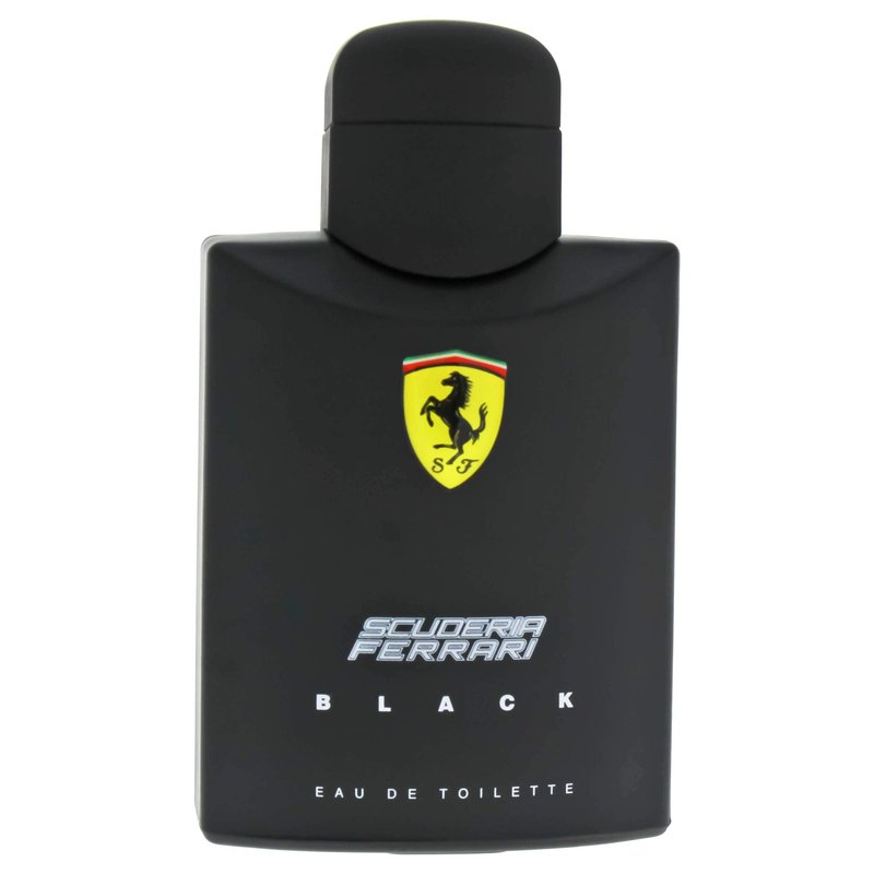 Ferrari Scuderia Black | Eau de Toilette Natural Spray | Fragrance for Men | Aromatic Fougere with Citrus, Fruit, Cinnamon, and Vanilla Scent | 125 mL / 4.2 fl oz