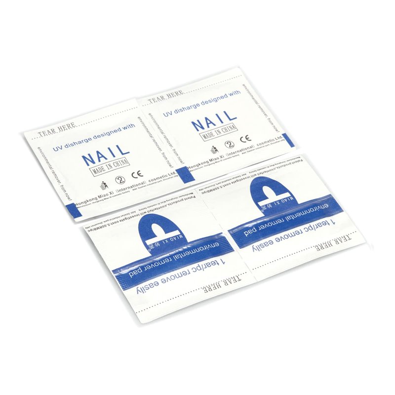 Baisidai 200 PCS Nail Gel Remover Pads, UV Nail Extension Gel Cleaning Wipes Kit for Easy Application