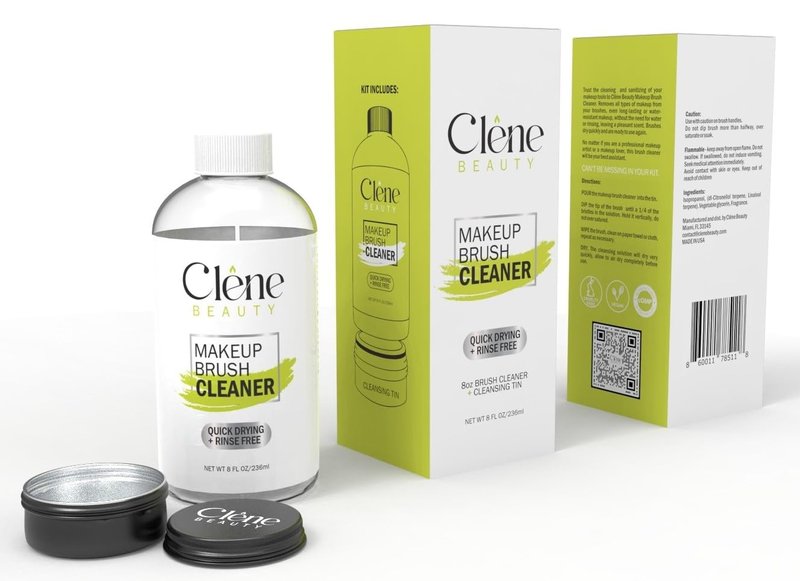 Makeup Brush Cleaner Solution - Rinse-Free Quick Drying Formula | Deep Cleans Oily Foundation (8 oz Kit)