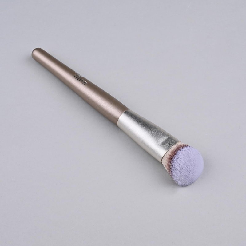 Contoured Makeup Brush - Foundation Blender Brush for Powder, Cream, Contour, Bronzer, Blush Blending & Highlighter - Professional Make Up Brush - Full Face Makeup Brush - Vegan & Cruelty Free