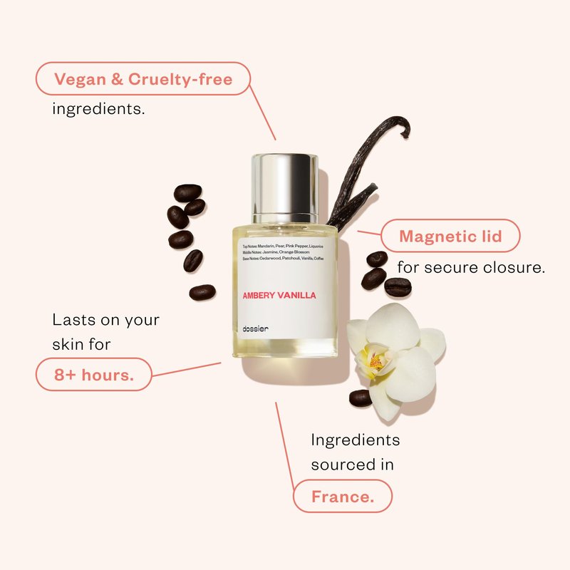 Dossier - Ambery Vanilla - Eau de Parfum - Long-lasting Fragrance - Feminine - 3.4Oz (100ml)