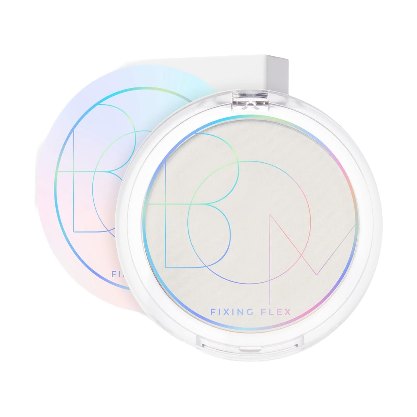 BOM COSMETICS Fixing Flex Powder Pact 0.26 oz. Long Lasting Setting Powder Makeup, Covers Pores and Fine Lines, Matte Finish Controls Oil & Sebum, Hydrating Without Dryness, Korean Makeup