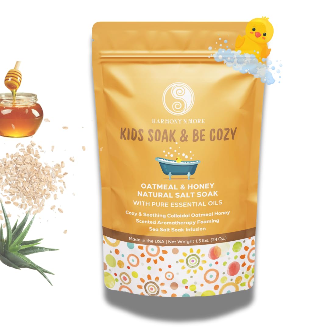 Harmony N More Natural Pacific Sea Salt - Tub Time Foaming Bath Salt Soak - Relaxing and Nourishing - All Natural with Goat Milk Powder, Lavender Essential Oil, Vitamins and Minerals – 24oz