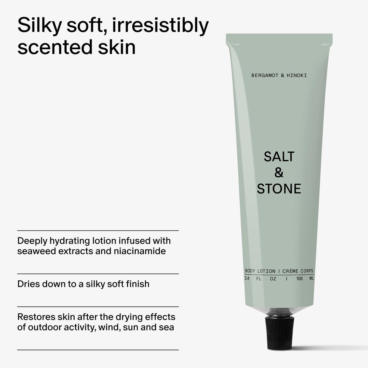 Salt & Stone Deodorant + Body Lotion | Bergamot & Hinoki