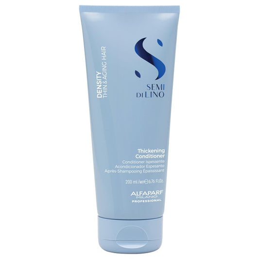 ALFAPARF MILANO Semi di Lino Density Thickening Conditioner - Peptides & Amido Acids - Fine & Thin Hair - Detangles, Softens - Adds Body & Volume for Revitalized, Youthful & Thicker Hair (8.45 fl oz)