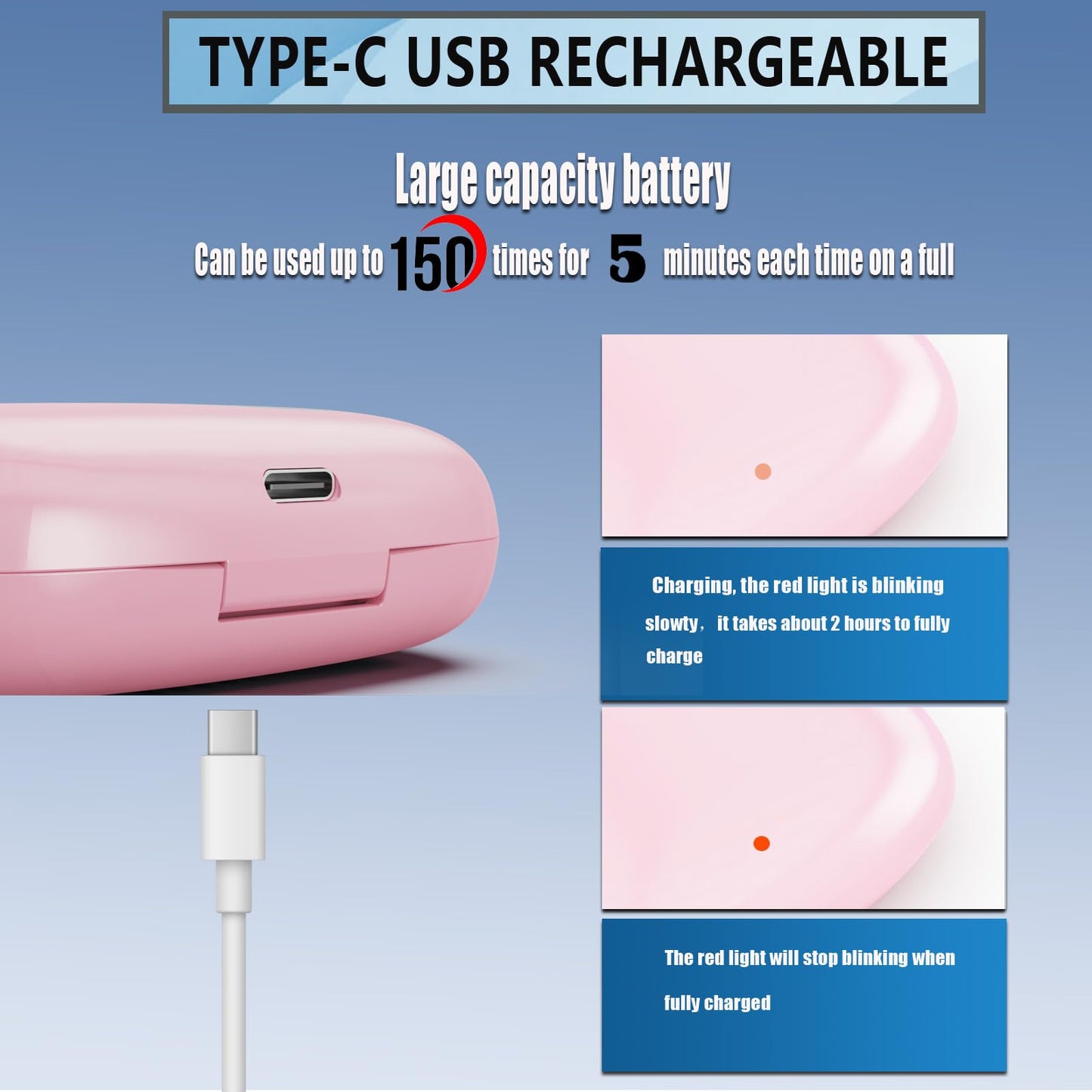 UWTLFCE UV-C Toothbrush Cover Case and Holder Electric Travel Toothbrush Cover with Holder for Any Toothbrush Head Rechargeable Toothbrush Travel Case Pink