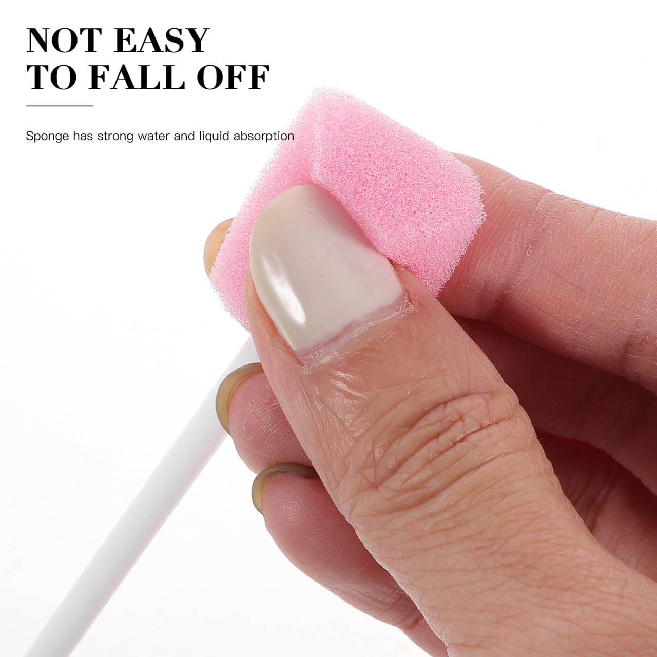 Healifty 200Pcs Disposable Oral Swabs Sponge, Unflavored Mouth Cleaning Tooth, Foam Toothbrush Swabsticks for Elderly Bedridden Care & Baby Tongue Cleaner Pink