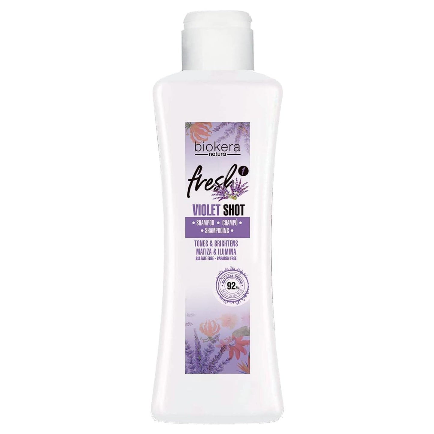 SALERM - Purple Shampoo for Blonde, Gray, Highlighted, or Bleached Hair - Biokera Fresh Violet - 300 ml - Violet Shampoo - Tones and Brightens - Maintains Color - Sulfate-Free and Paraben-Free