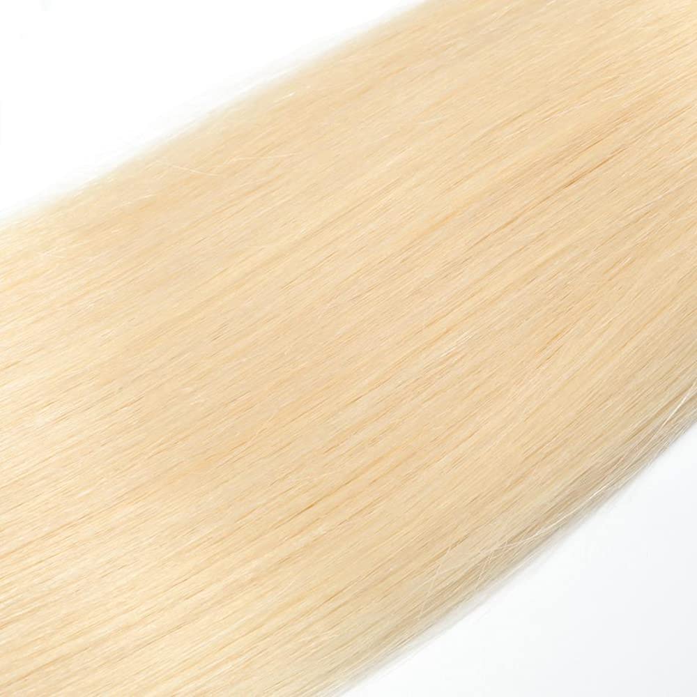 #613 Blonde Bundles Straight Bundles Human Hair 22 24 26 Inch Unprocessed Brazilian Virgin Weave Hairs Honey Blonde 3 Bundle 50 Gram Per Bundle Human Hair Extensions