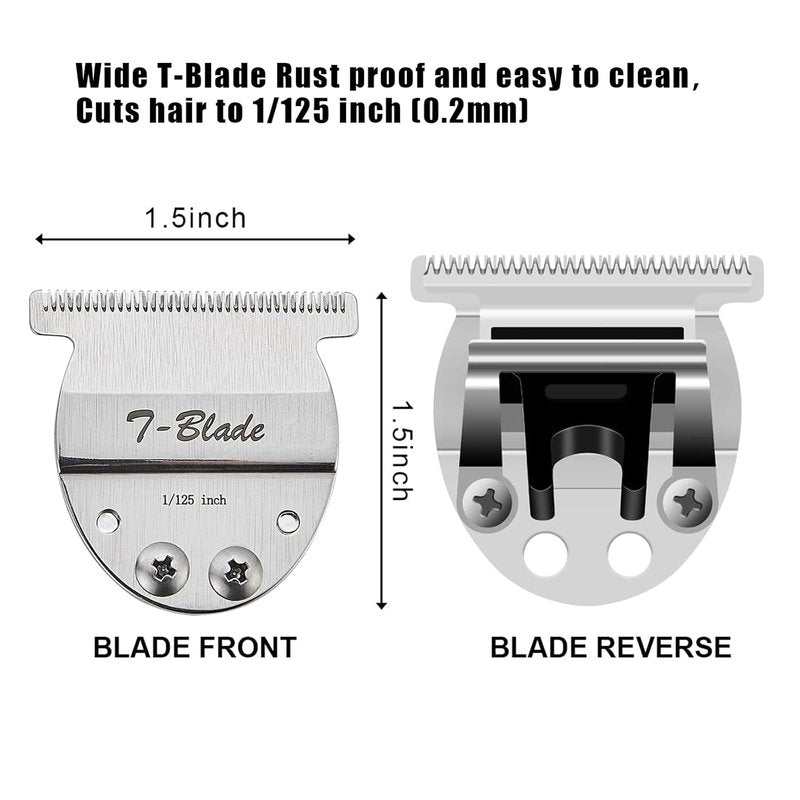 Wide T-Blade for Oster Finisher Trimmer | Precision Grooming for Clean Hairlines & Small Pets - 1/125" (2 Pack)