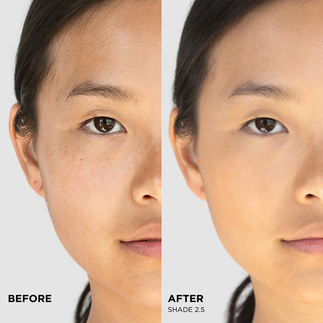HALEYS Beauty Re-cover Pressed Powder Foundation Makeup, Medium to Full Coverage with Oil Control, Soft Matte Make up Finish for All-Day Wear, Light to Medium with Warm Tones, Shade 2.5