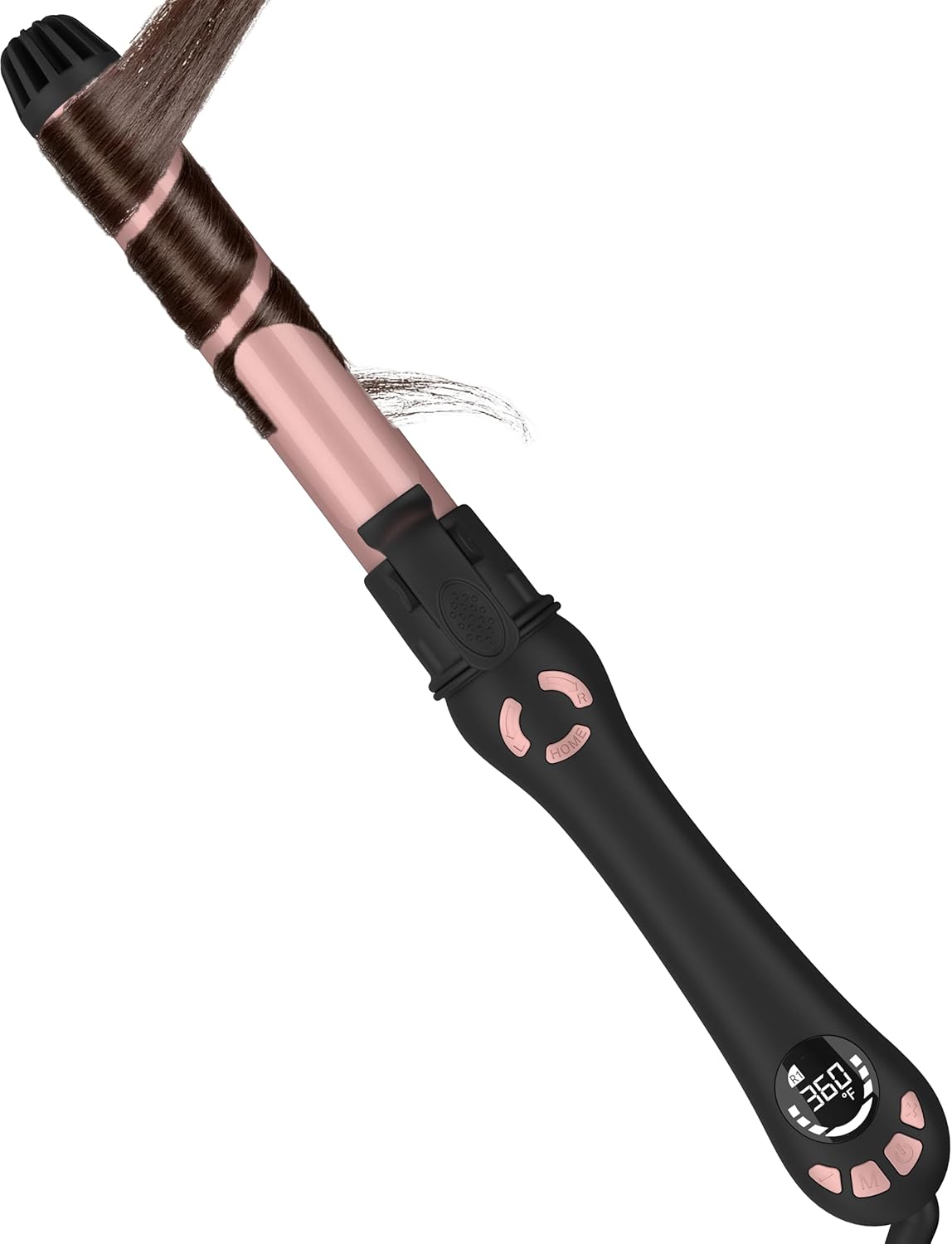 Lanvier Automatic Curling Wand - 1.25 Inch Rotating Curling Iron for Effortless Waves | Tourmaline Ceramic, Dual Voltage, 11 Temp Settings
