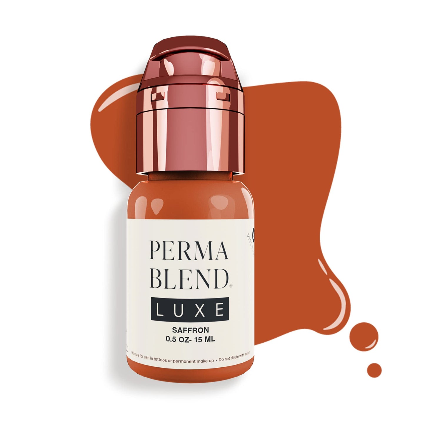 Perma Blend Luxe - Saffron - Vegan Lip Tattoo Ink - Microblading Pigment Warm Pumpkin Spiced Shade of Orange - Lip Blush & Permanent Makeup - Cruelty-Free (0.5 oz)