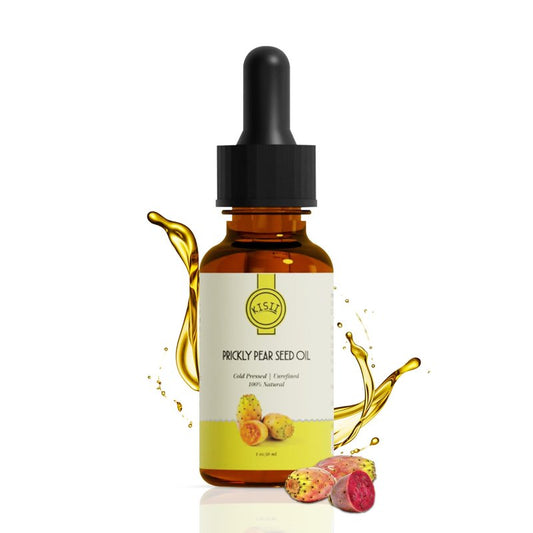 Kisii Prickly Pear Seed Oil – 100% Pure and Natural Cold Pressed Oil for Face, Hair and Skin – Anti-Aging Moisturizer – 1 oz Glass Bottle