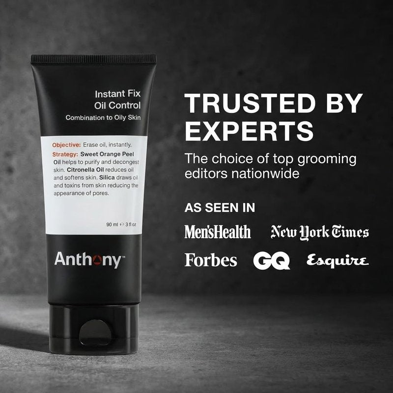 Anthony Instant Fix Oil Control for Men – Mattifying Lotion for Oily Skin – Moisturizer and Pore Minimizer Instantly Eliminates Shine – 3 Fl Oz