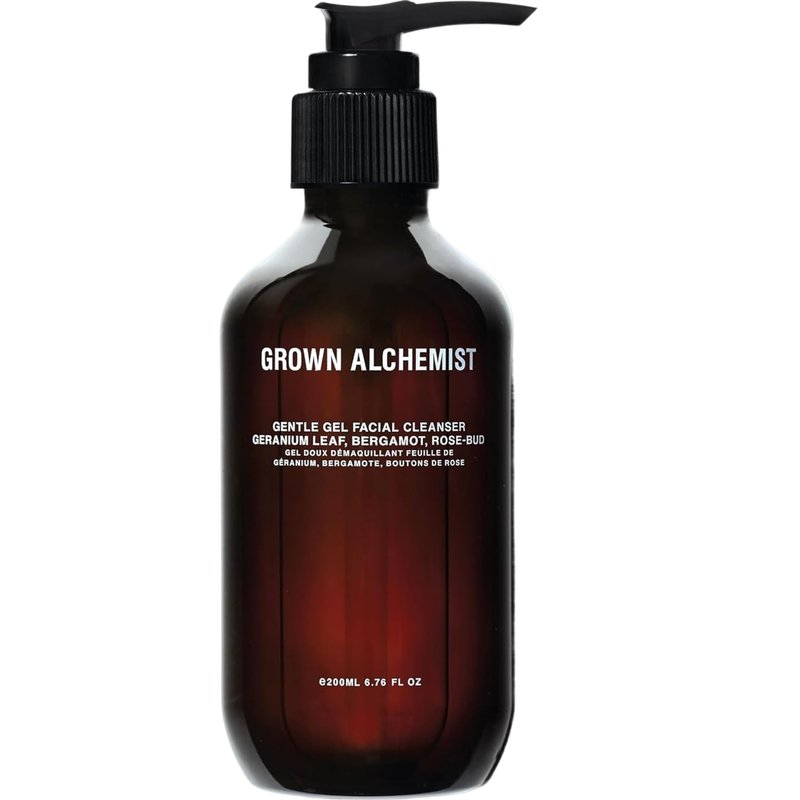 Grown Alchemist Gentle Gel Facial Cleanser (200ml) Natural Face Wash. Hydrating Bergamot & Rosebud Exfoliating with Willow Bark, a Salicylic Acid Alternative.