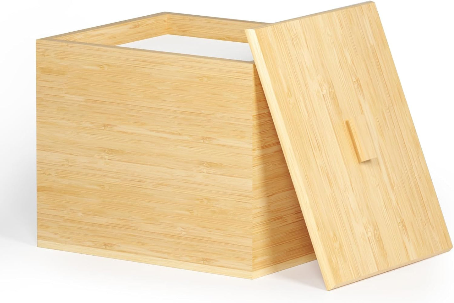 Bamboo Disposable Face Towel Holder - Stylish Bathroom Organizer for Easy Access | Countertop Storage Box