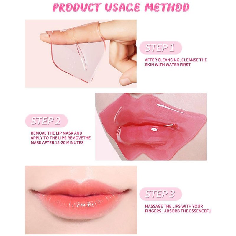 Felico 30PCS Lip Mask Under Eye Masks Patches, Crystal Collagen Hydrating Moisturizing Smoothing Lips Care Gel Pads for Puffy Eyes Bags,Dark Circles,Puffiness,Fine Lines,Wrinkles,Anti-Aging Sakura