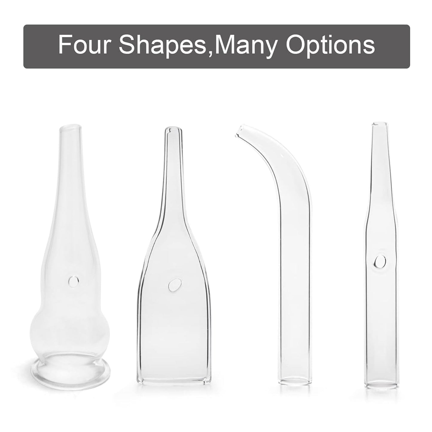 Acne Blackhead Absorbing Electrotherapy Beauty Machine Accessories - 10 Gourd-Shaped Glass Tubes