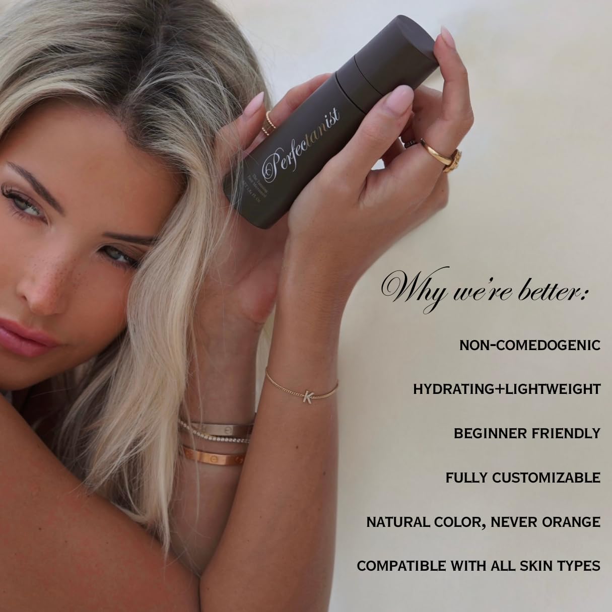 Perfectanist Tanning Face Micromist, Alcohol-Free Self Tanner, 2.84 FL OZ, Ultra-Fine Facial Spray