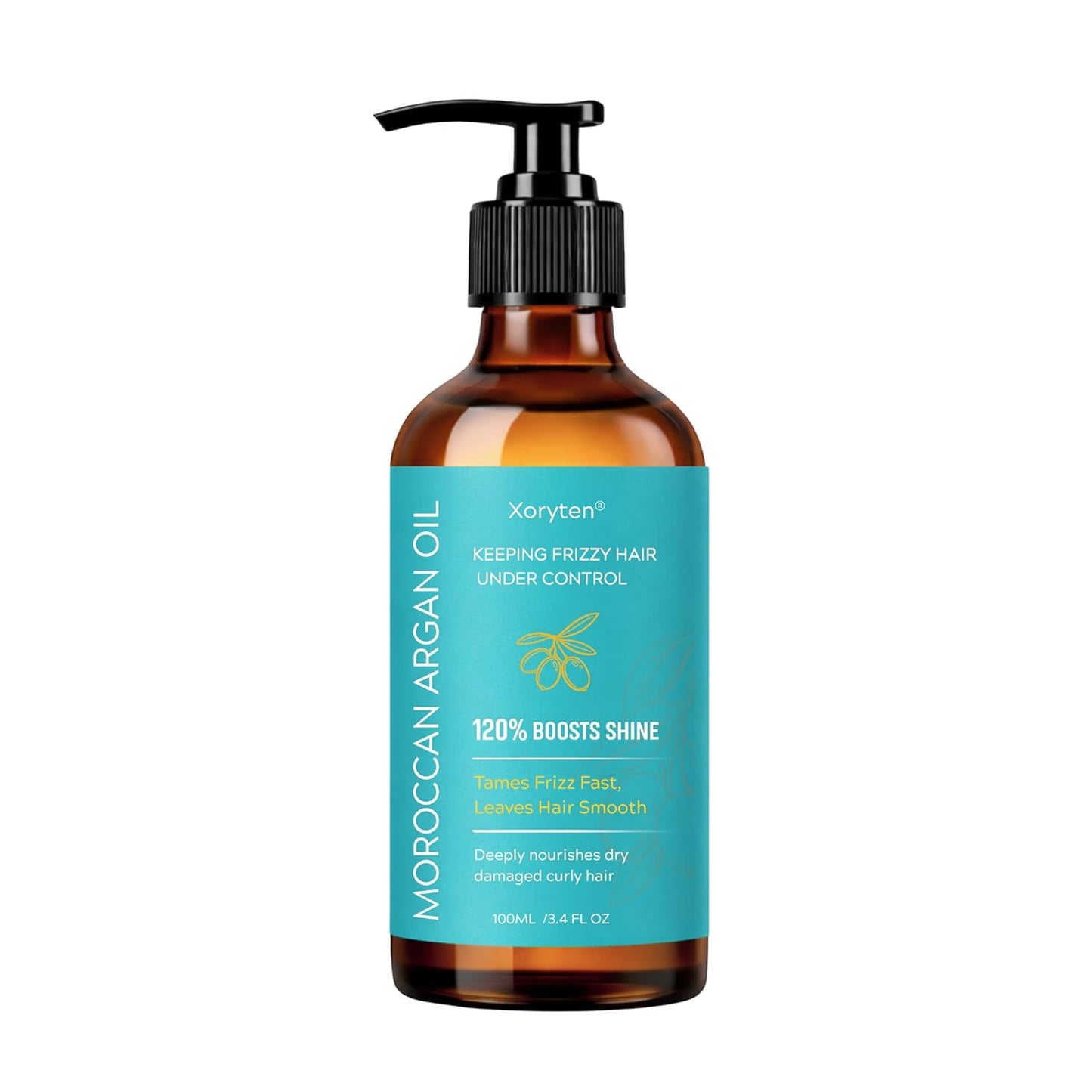 Moroccan Argan Oil - Nourishing Hair Oil for Frizzy, Curly & Damaged Hair - 100ML/3.4 Fl Oz