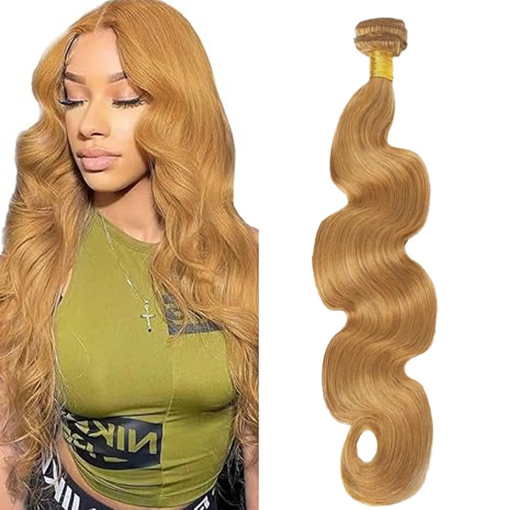 Honey Blonde Body Wave Hair Bundle - 20 Inch Unprocessed Brazilian Virgin Hair Extension | 100G/PC