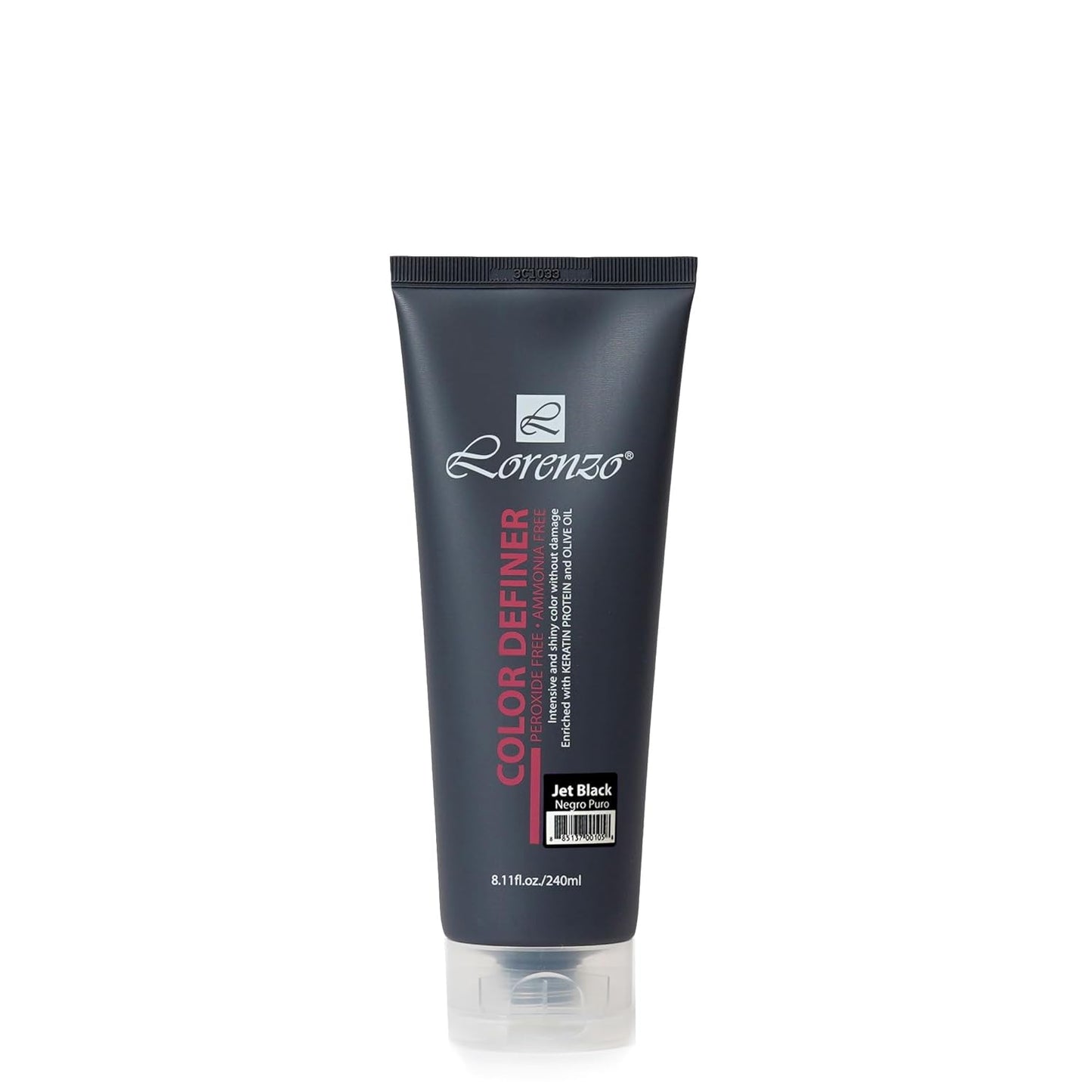Lorenzo Color Definer Cellophane - Jet Black Hair Color Treatment | Ammonia & Peroxide Free | 240ml