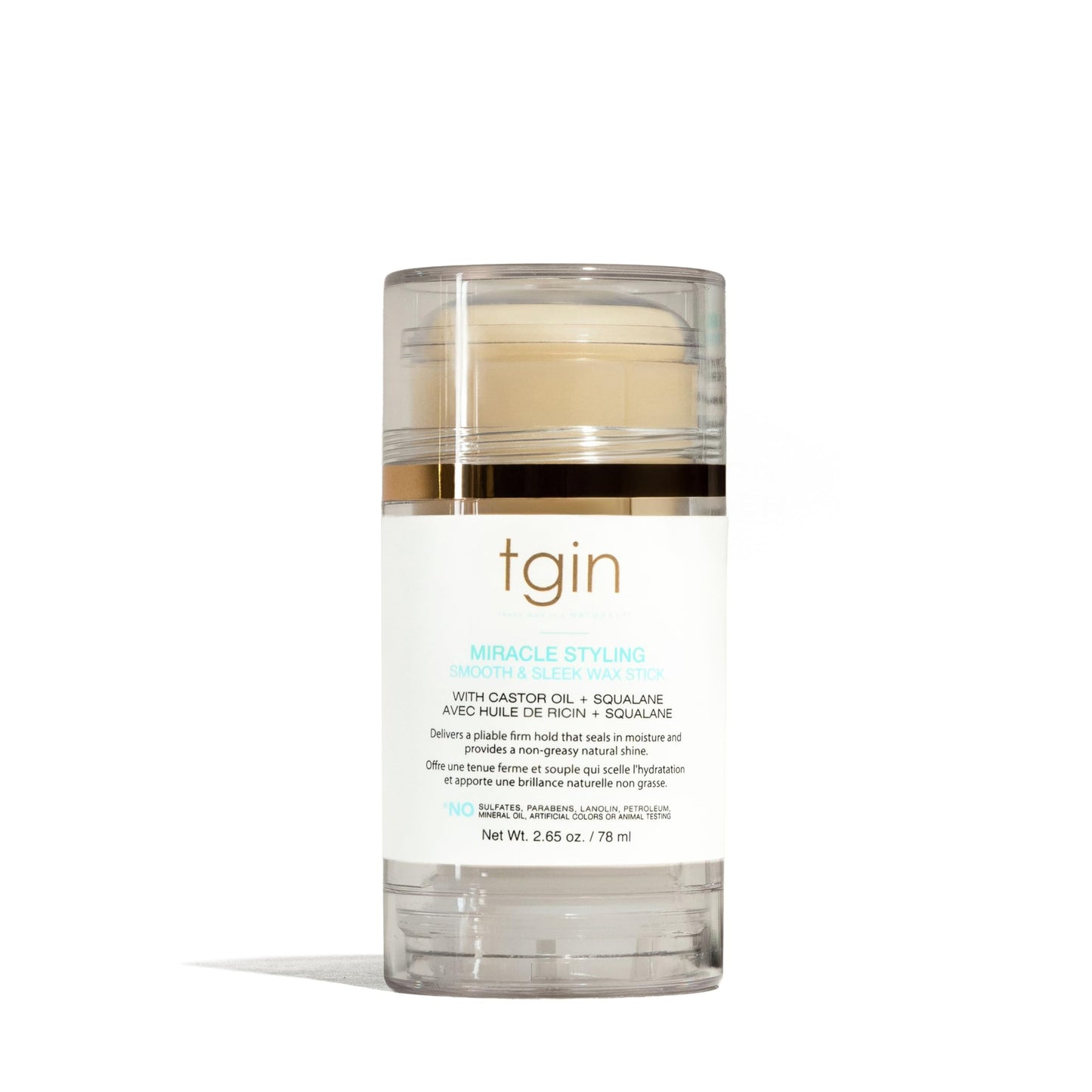 Thank God It's Natural tgin Miracle Styling Smooth & Sleek Wax Stick For Women – Tames Frizz & Flyaways – 2.7 oz