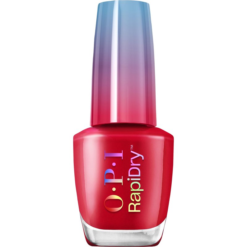 OPI RapiDry Secs Appeal | Opaque Bright Red Crème Quick Dry Nail Polish | Vegan, Smudge Proof, Fast Drying
