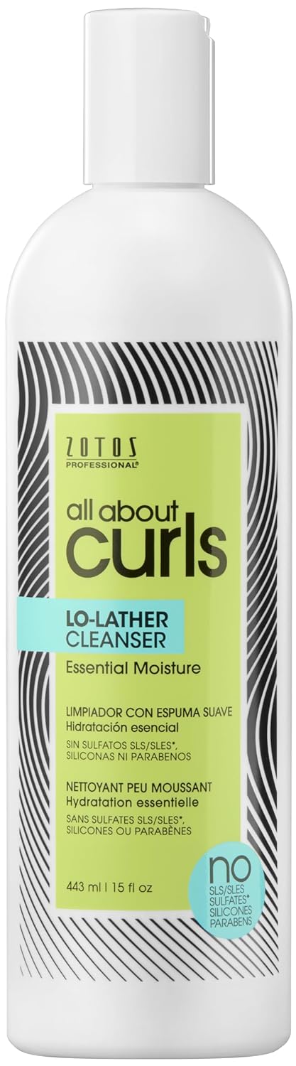 Lo-Lather Cleanser Shampoo for Curly Hair - Essential Moisture, Gentle Sulfate & Paraben Free Formula