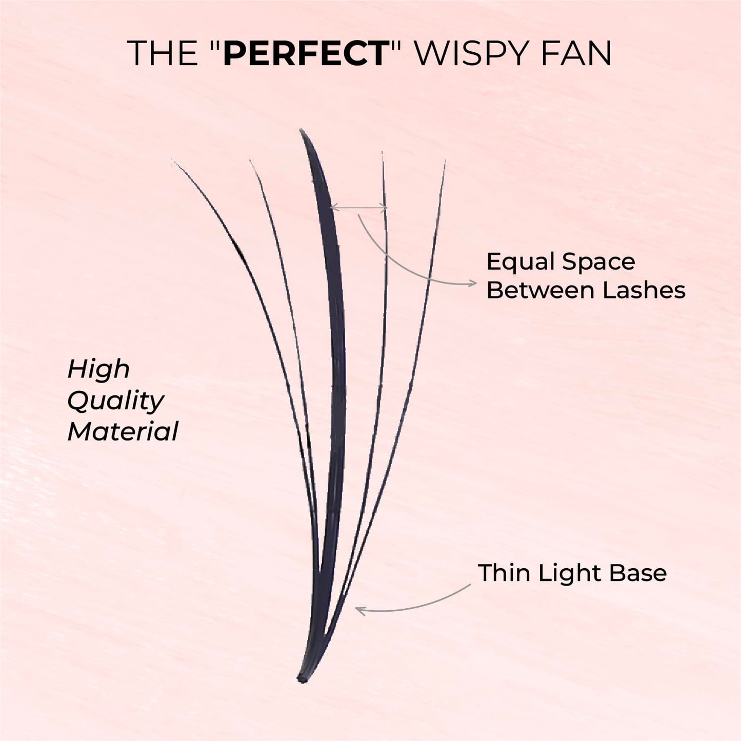 MDC LASHES 1000fans Promade Wispy Lash Extension Volume Lashes 0.05-0.07 Thickness, C/D/CC Curl, 8-18mm Loose Fans False Eyelashes 5D 7D 9D for Fluffy Eyelash Cluster (7D-0.07-C 10mm)