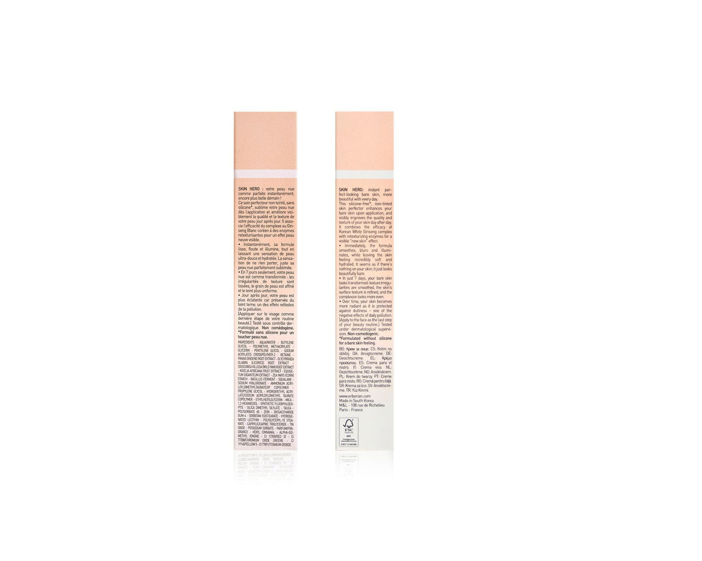 Erborian Skin Hero with White Ginseng, Facial Concealer and Makeup Primer - Non-Tinted Bare Skin Perfecting Face Moisturizer Smooths, Blurs & Illuminates- Silicone Free Korean Skincare