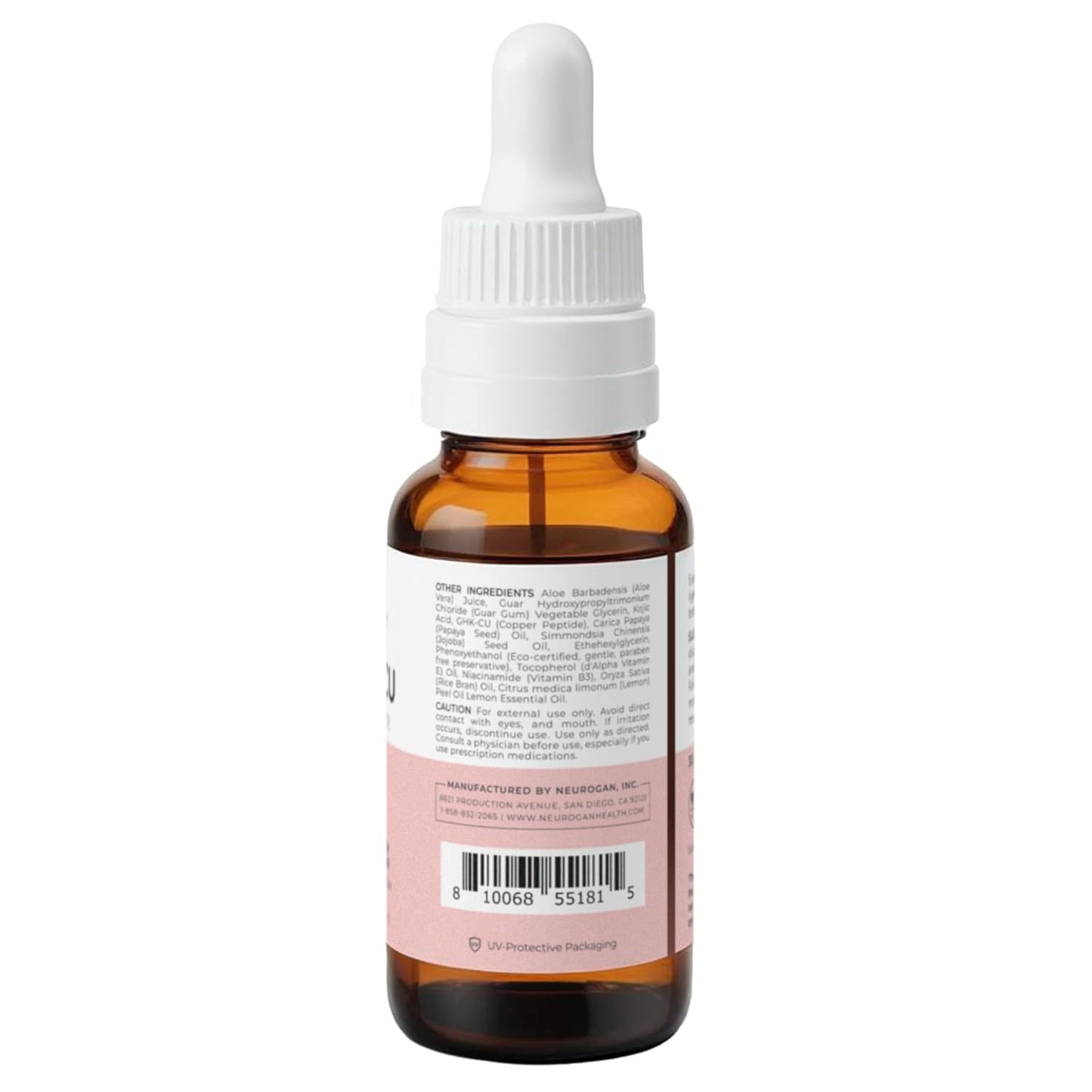 GHK-Cu Copper Peptide Neck & Face Serum - 1,200mcg Anti-Aging Formula | 1 oz Bottle