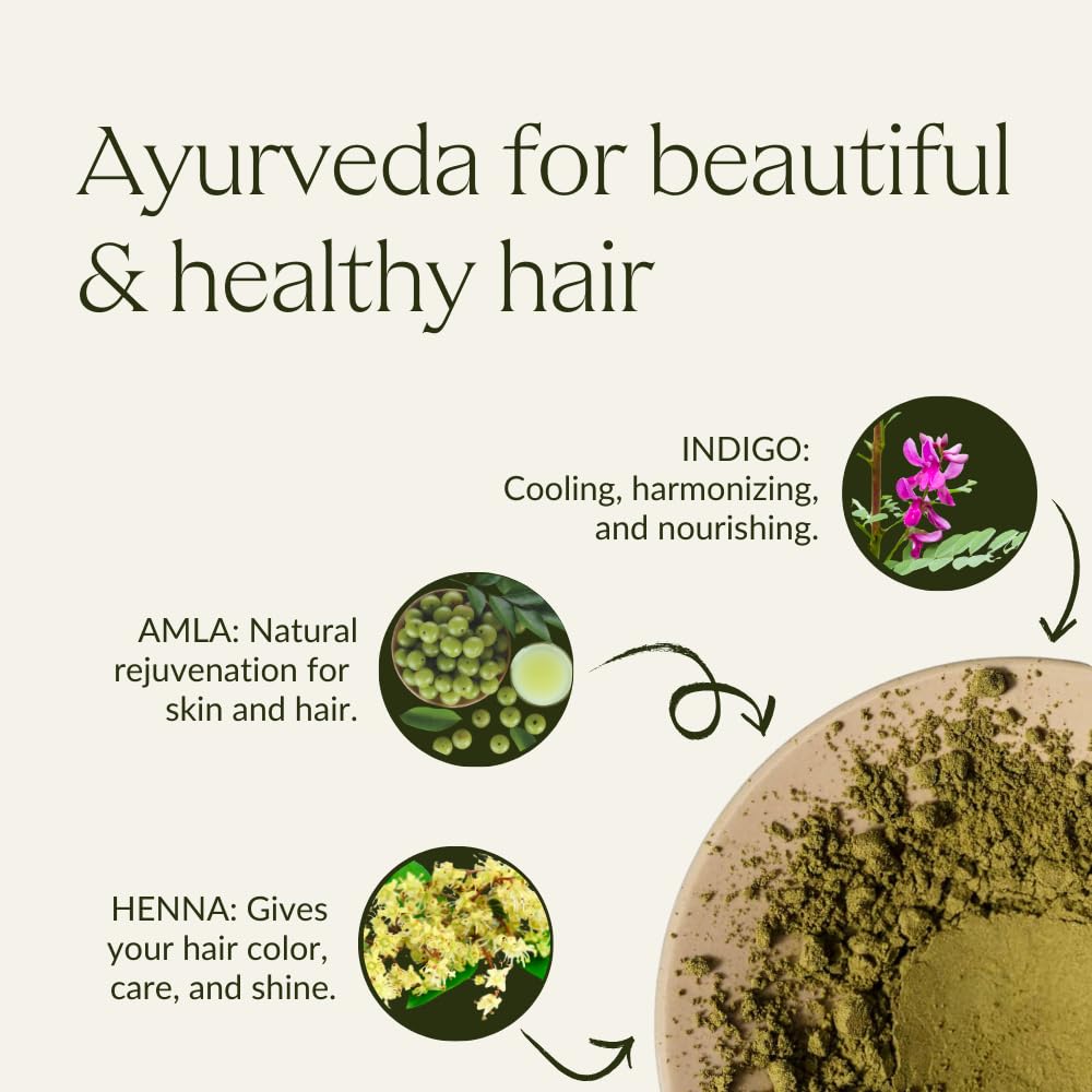 khadi LIGHT BROWN Natural Hair Color - Hair dye for light, warm fawn brown with lively reddish reflections - 100% herbal & natural - 3.5 oz