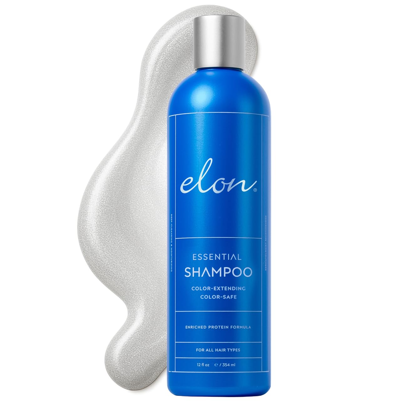 Elon Essential Shampoo for Damaged Hair — For Dry Hair, Color-Safe & Color-Extending Hair Repair & Hydrating Shampoo — Sulfate Free & Paraben Free (12 Fl Oz)