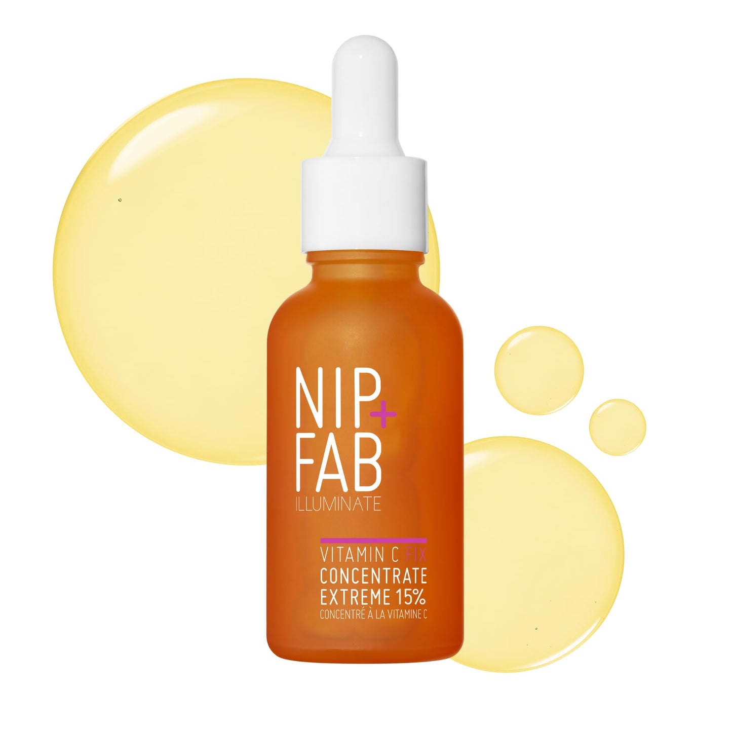 Nip+Fab Vitamin C Fix Concentrate Extreme 15% 1 fl oz | Face Skin Radiance Booster | 3 Forms of Vitamin C | Ferulic Acid | Skin Protection | Moisturizing Hydrating Antioxidant