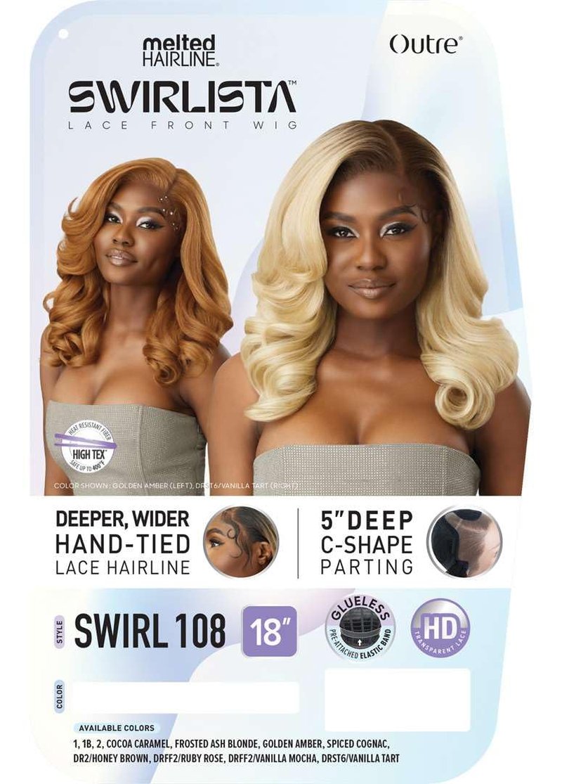 Outre Lace Front Wig - Melted Hairline - Swirlista - Swirl 108 (DARK BROWN 2)