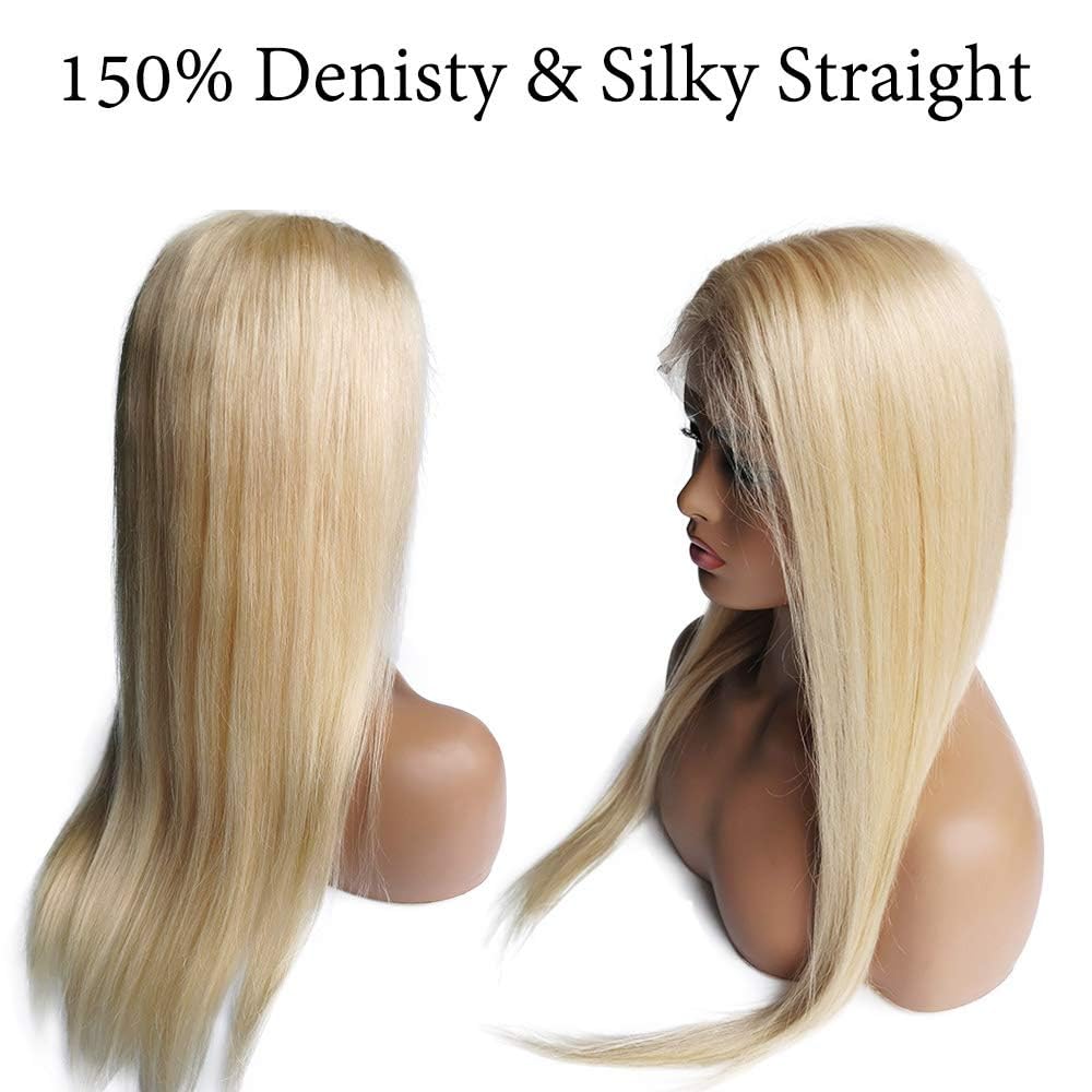 Blonlier 613-ST or DW-13x1x4 Lace Frontal Wigs Human Hair (ST-613, 10Inch (Pack of 1))
