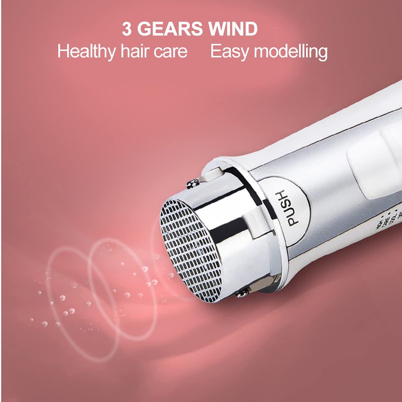 ZJchao 2 in 1 Hair Dryer Brush, Negative Ion Anti-frizz Hot Air Brush Blower, Professional Electric Household Hair Curling Comb, Protable Hair Dryer Comb Machine