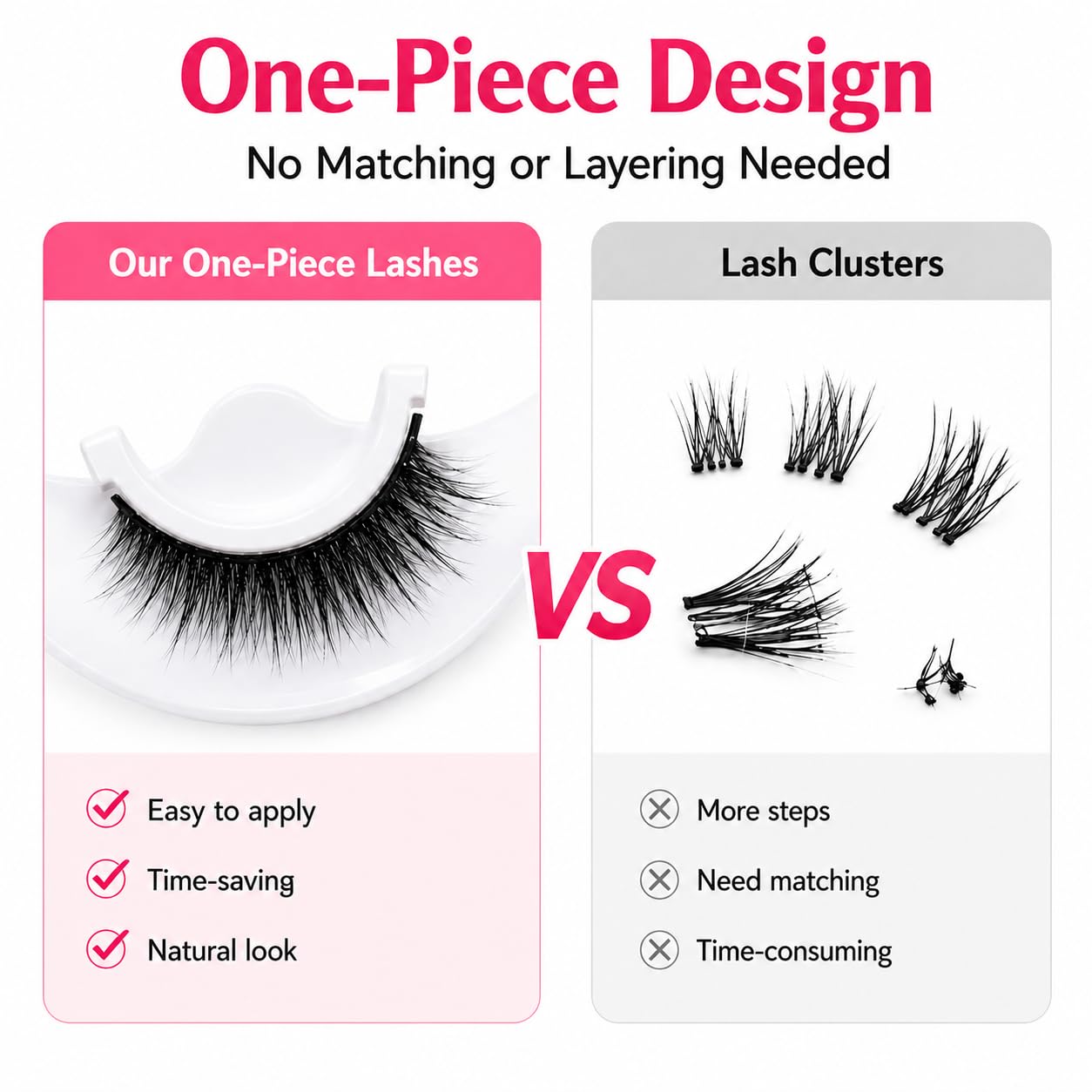 JOMAY Self Adhesive Eyelashes, Pre-Glued No Glue Needed Lashes, Reusable Up to 5x 3D Super Fluffy Wispy Cat Eye False Lashes, Easy Press-On Strip Lashes, 3 Pairs, Dream Girl