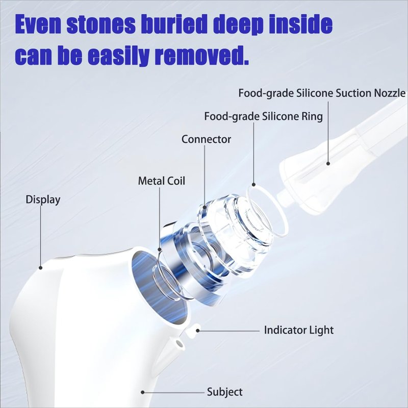 Electric Tonsil Stone Remover – High-Precision & Painless Cleaning, Food-Grade Suction Tool with LED Light, 12 Attachments & Vacuum Cleaning for Tonsil Stones, Bad Breath Relief