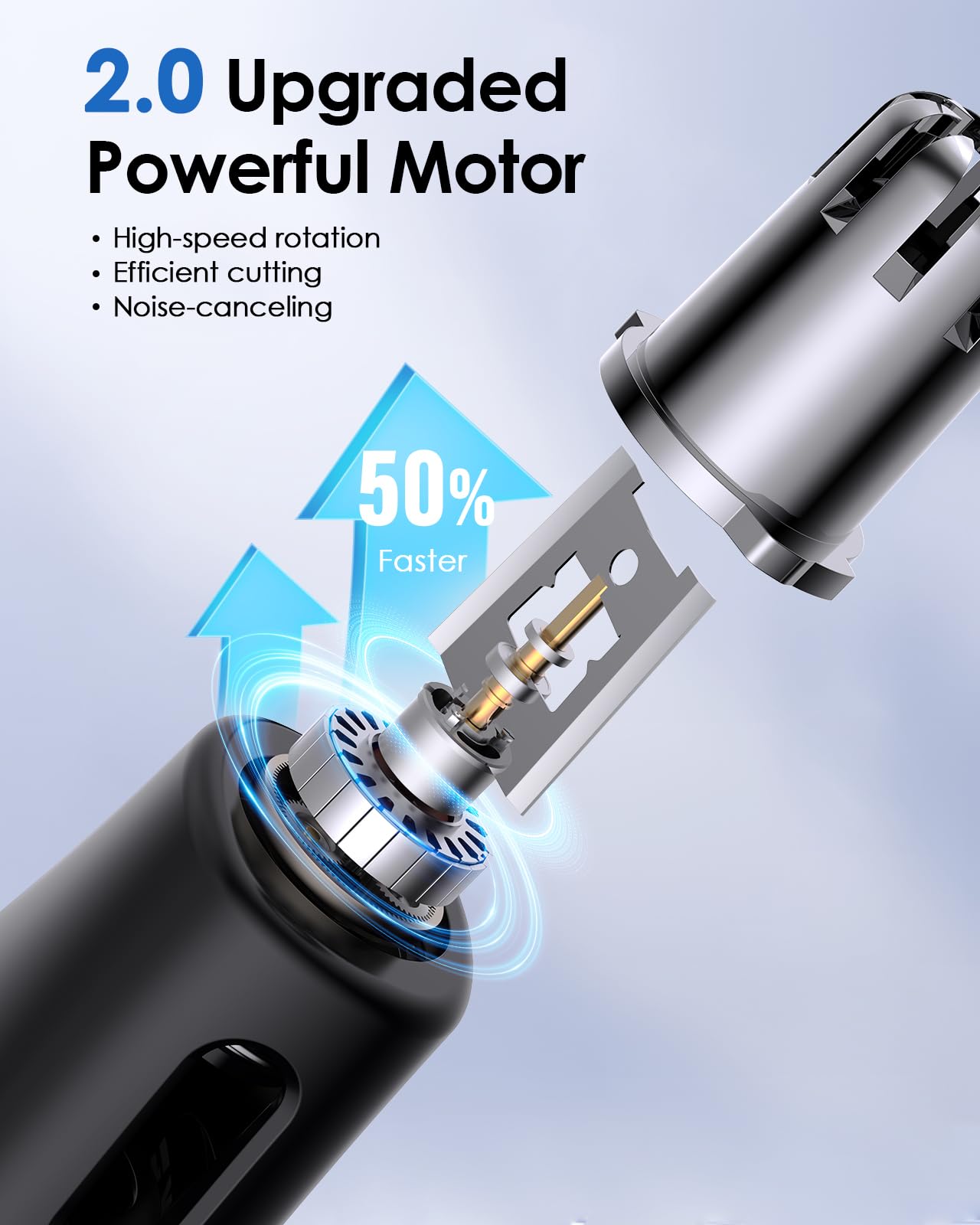Upgraded Nose Hair Trimmer Replacement Heads for O Blade - Compatible with Oblade QP2834 QP2724 QP2520/30, QP2620/30, and Pro Series - Quick & Effortless Trimming, Painless Hair Removal
