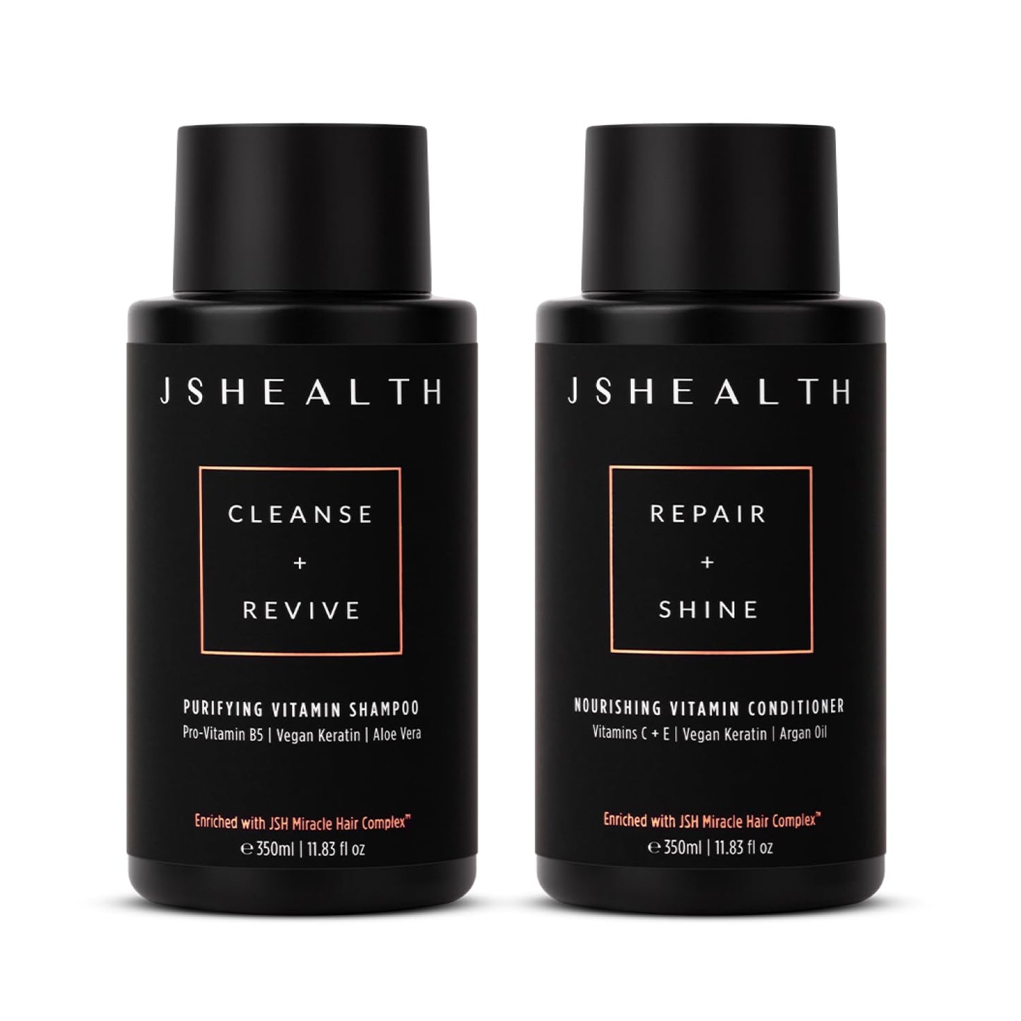 JSHealth Vitamins Shampoo & Conditioner Haircare - Includes Purifying Keratin Shampoo & Nourishing Hair Conditioner - Virtual Bundle