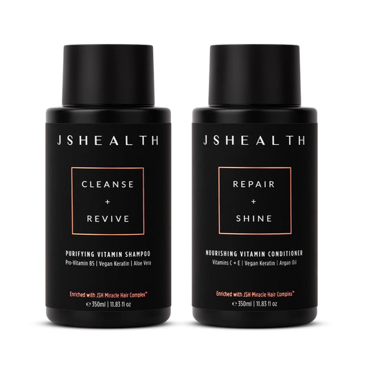 JSHealth Vitamins Shampoo & Conditioner Haircare - Includes Purifying Keratin Shampoo & Nourishing Hair Conditioner - Virtual Bundle
