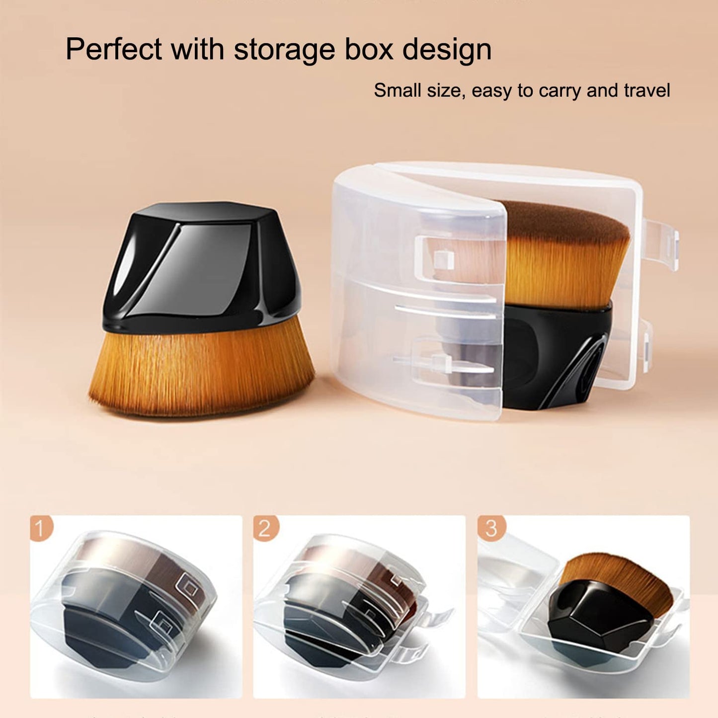 PHOERA Foundation,Mushroom Head Air Cushion CC Cream Natural Foundation,PHOERA Foundation Face Powder, Soft Focus Setting Powder