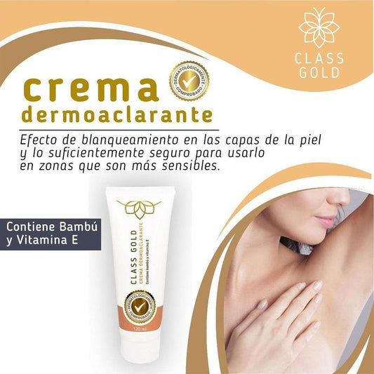 Dermoaclarante Crema Tamaño Grande Class Gold Cosmetics Body Cream,Natural Skin Cream with Vitamin E 120 ml,4.05 Fl Oz (Pack of 1)