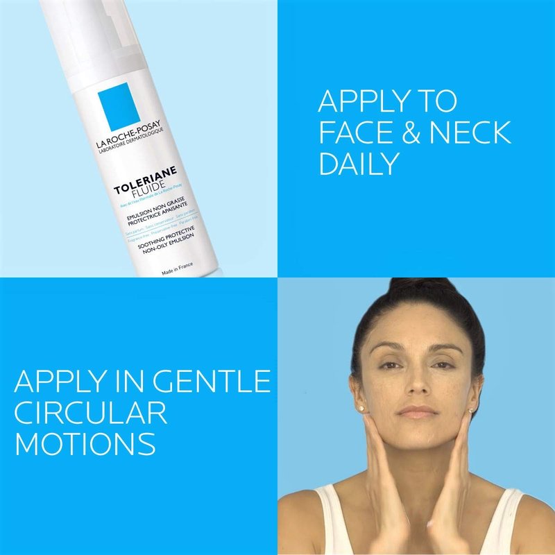 La Roche-Posay Toleriane Sensitive Fluide | Lightweight Oil-Free Moisturizer for Sensitive Skin